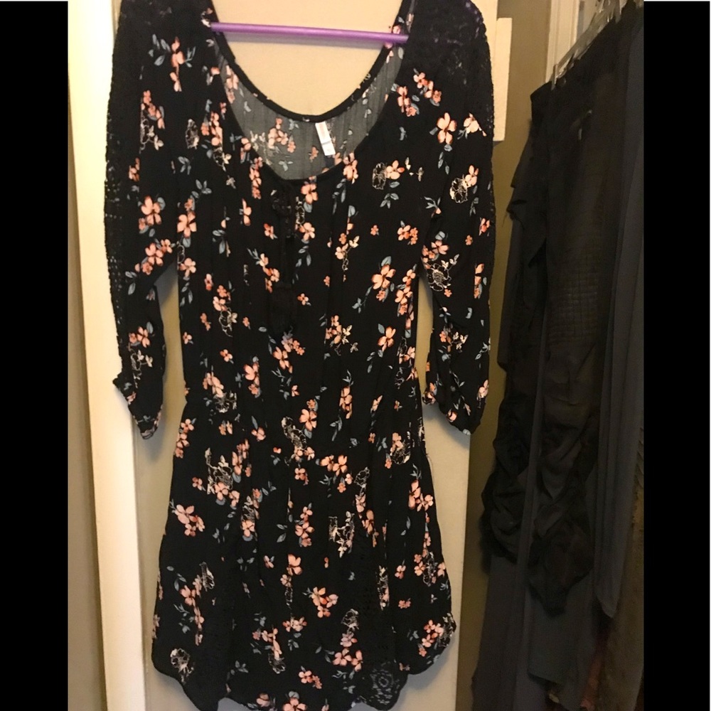 Xhilaration floral shorts romper